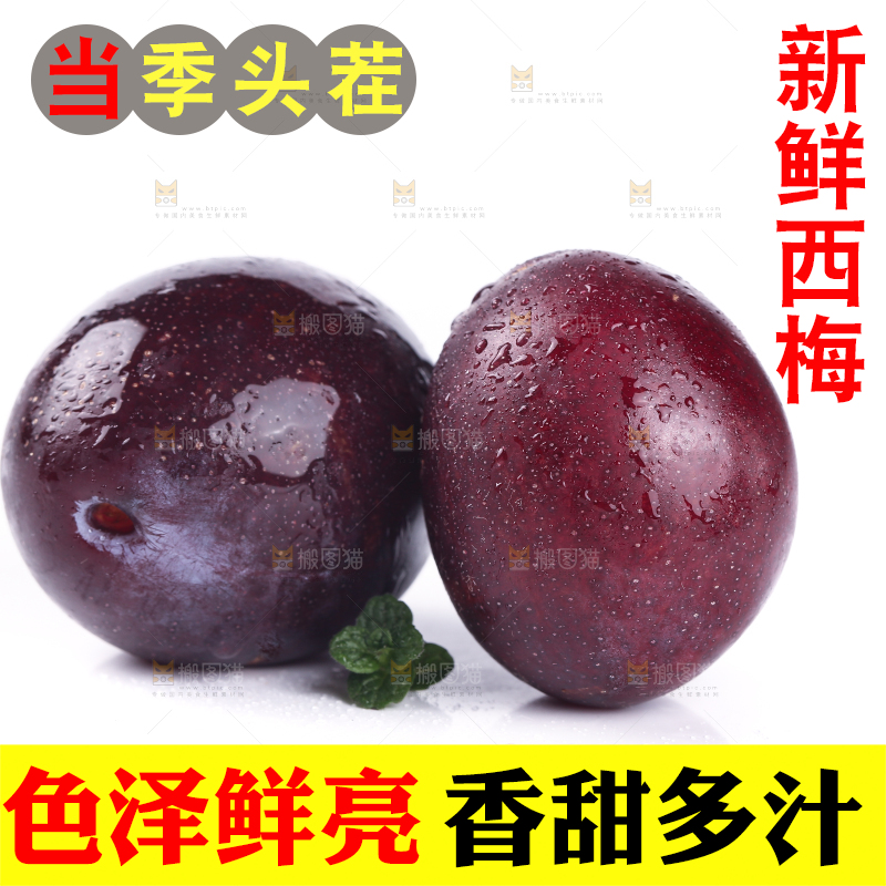 白底上的澳洲西梅