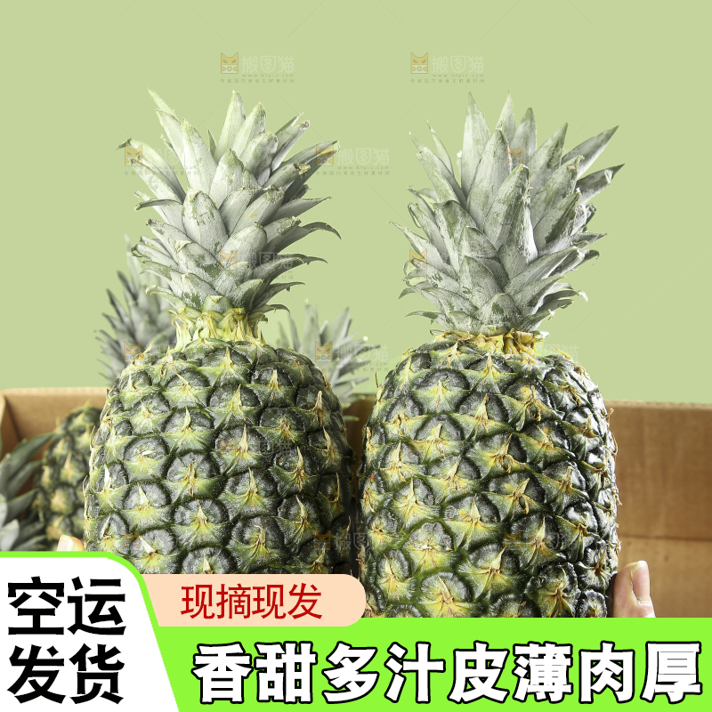 深底上的新鲜凤梨