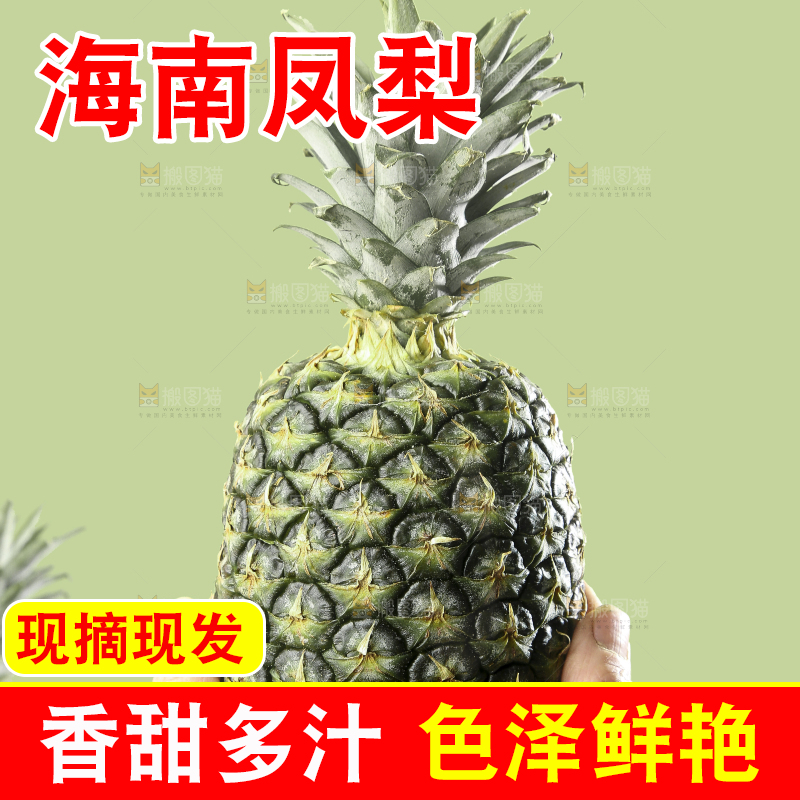 深底上的新鲜凤梨