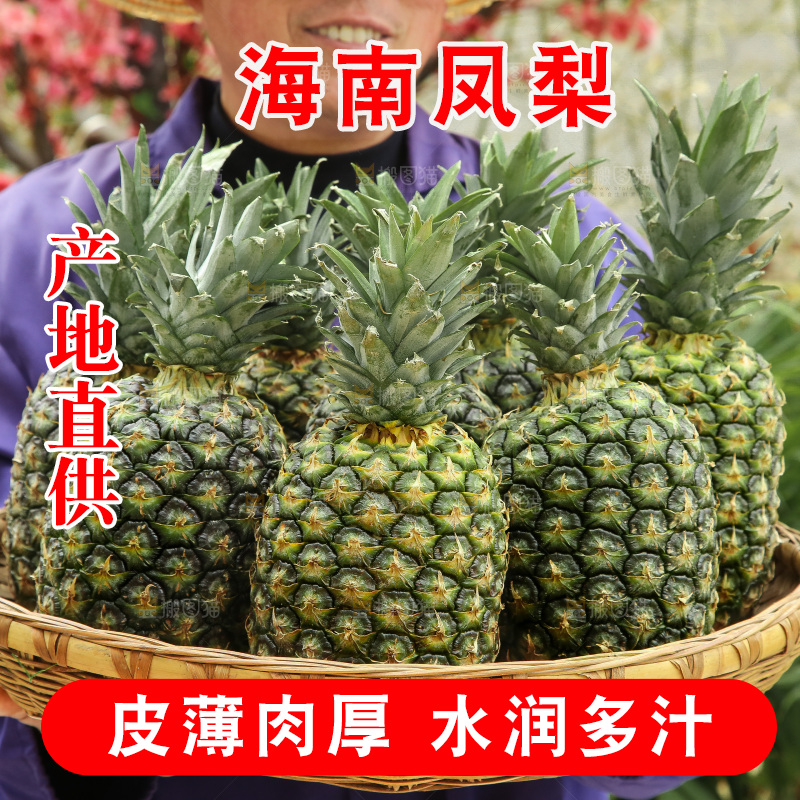 手里拿着新鲜凤梨