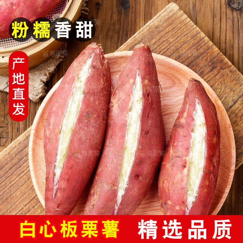 木底上的白心板栗薯