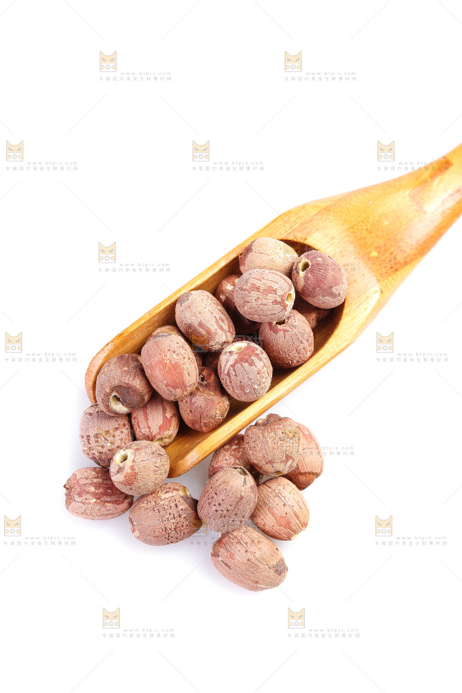 白底上的红皮莲子