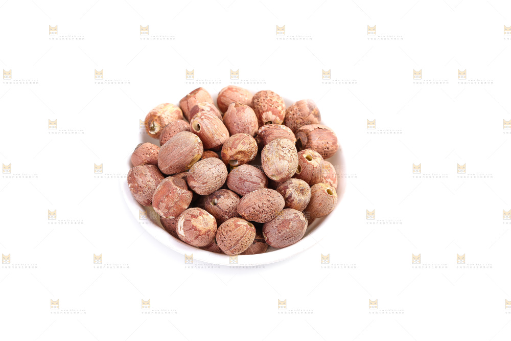 白底上的红皮莲子