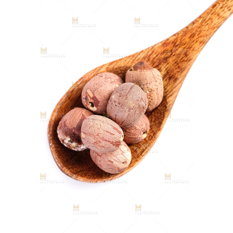 白底上的红皮莲子