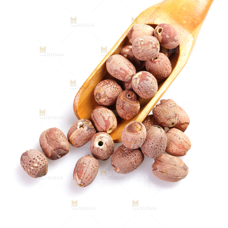 白底上的红皮莲子
