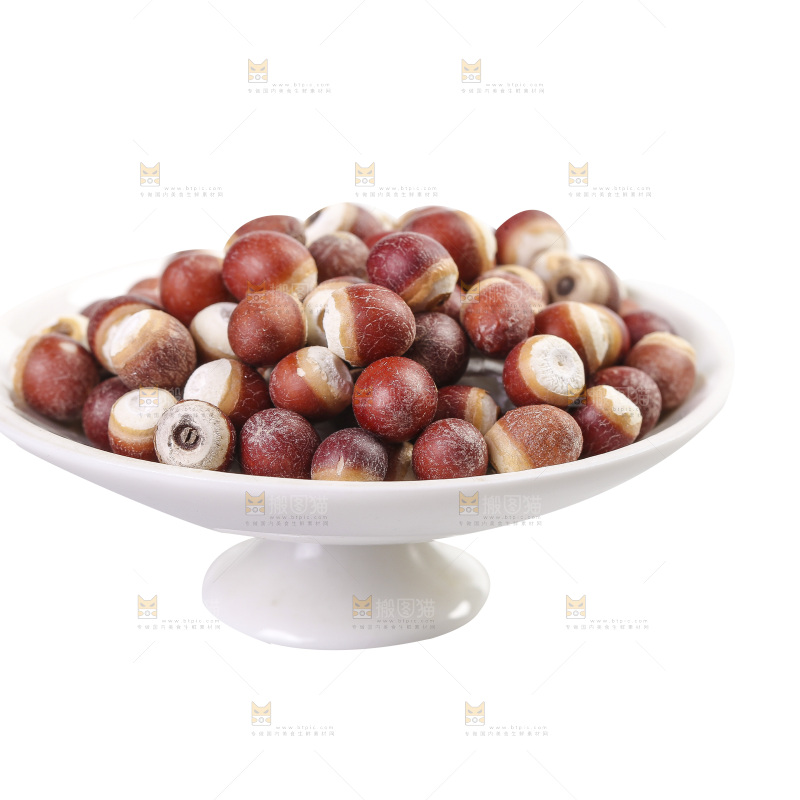 白底上的芡实