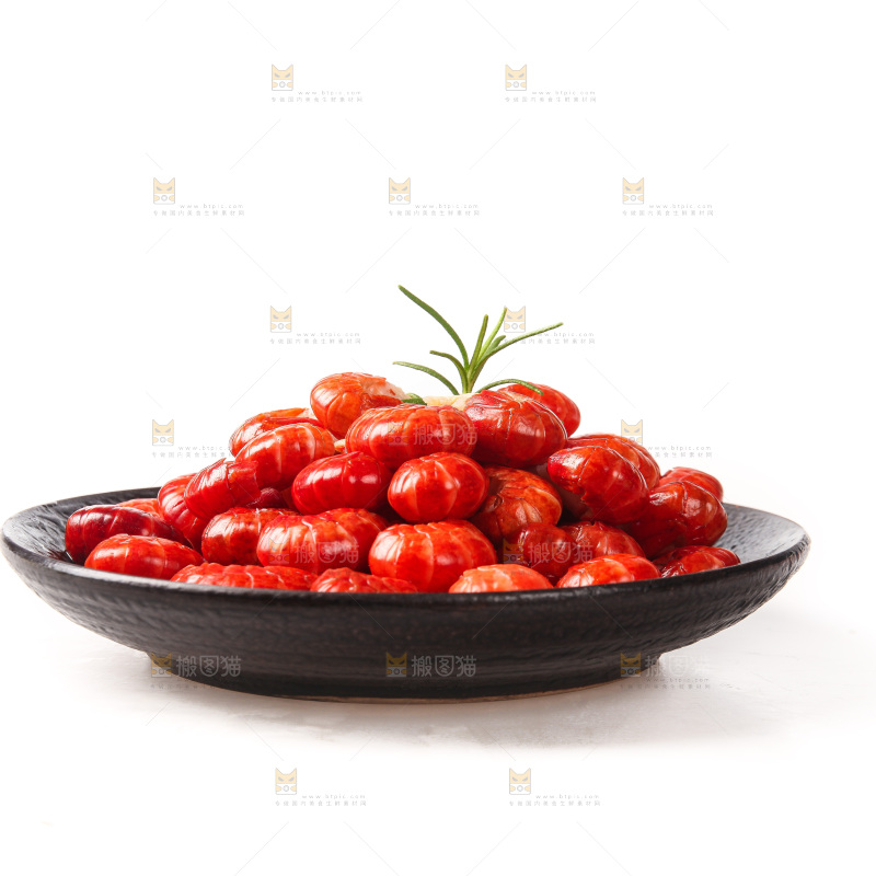 白底上的虾尾