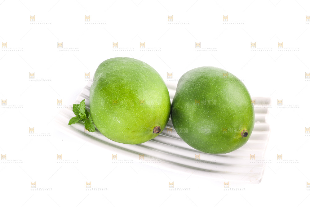 白底上的凯特芒果
