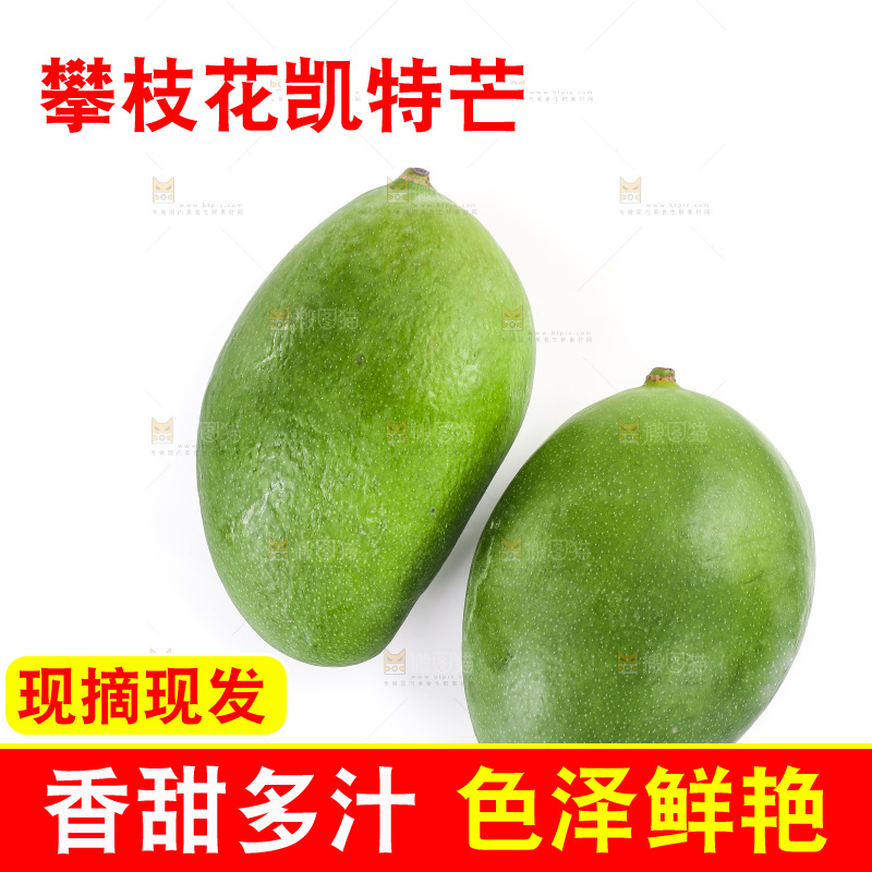 白底上的凯特芒果