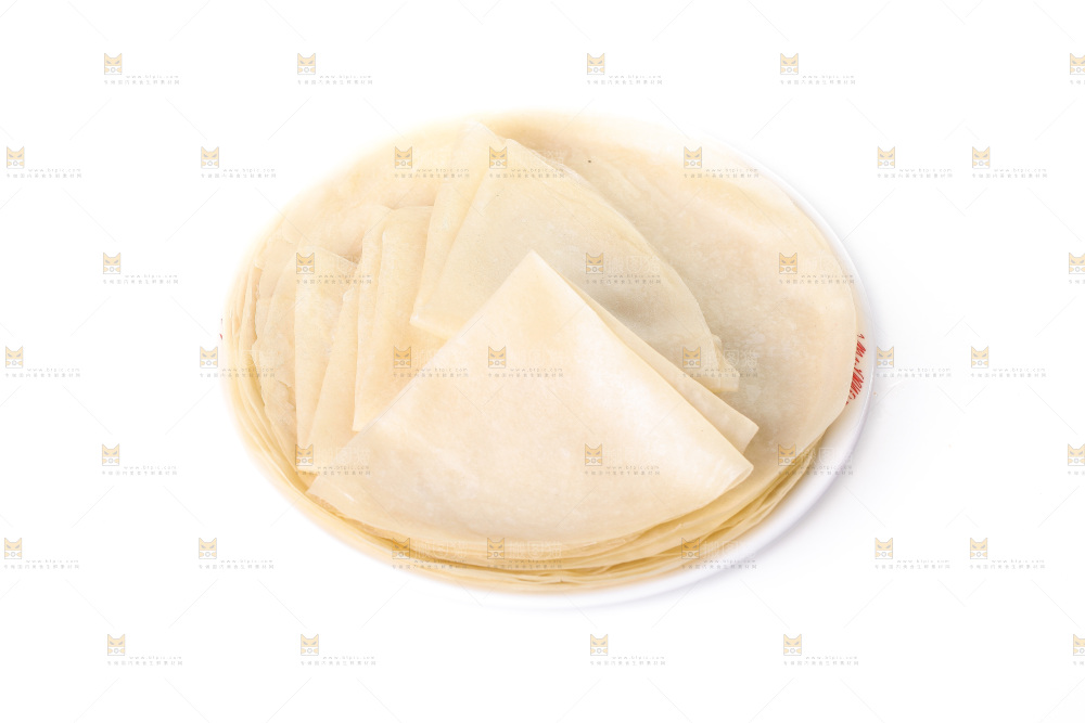 白底上的筋饼皮