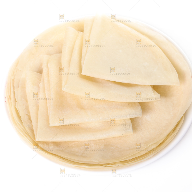 白底上的筋饼皮