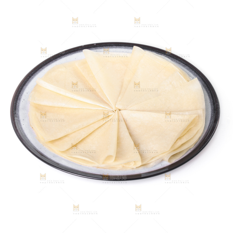 白底上的筋饼皮