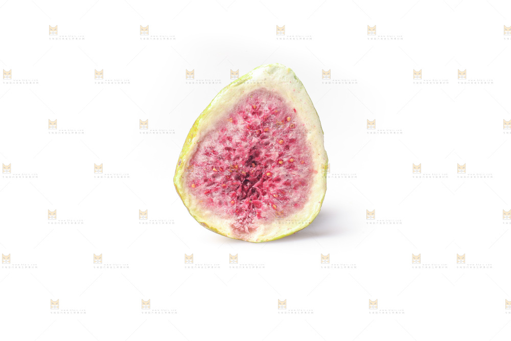 白底上的无花果冻干