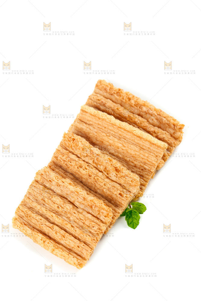 白底上的荞麦酥