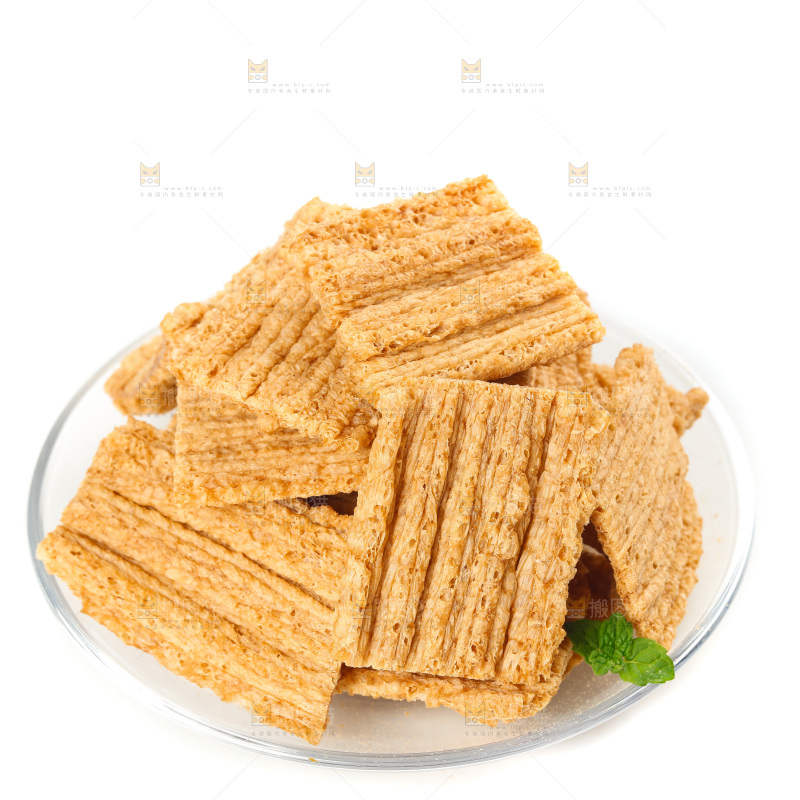 白底上的荞麦酥