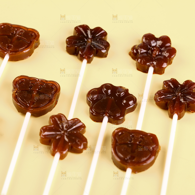 浅底上的秋梨膏棒棒糖