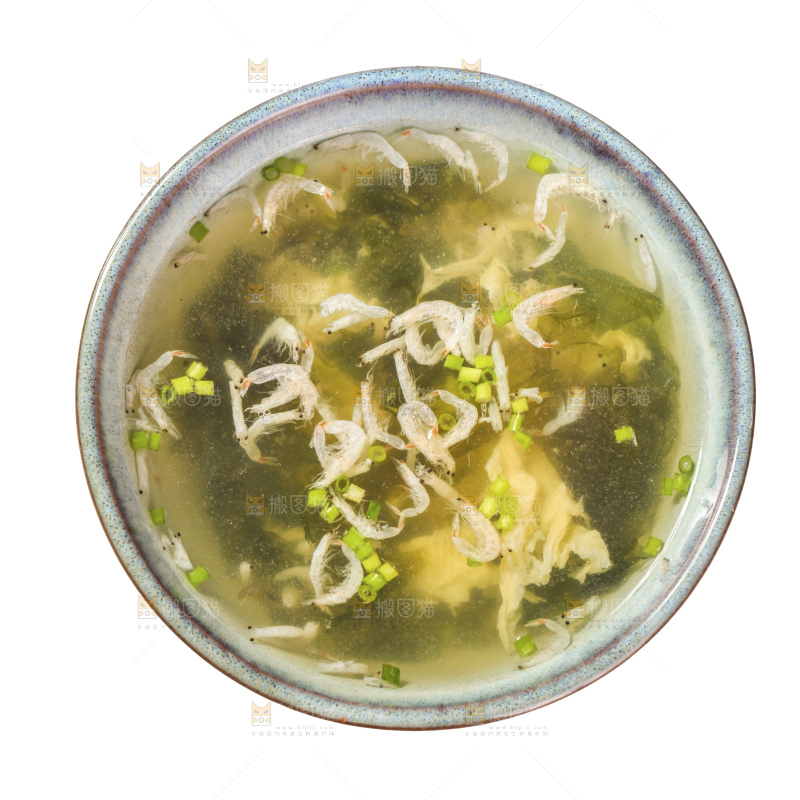 碗里的紫菜虾米汤