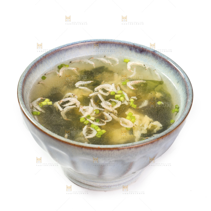 碗里的紫菜虾米汤
