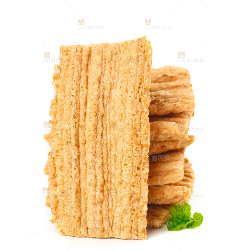 白底上的荞麦酥