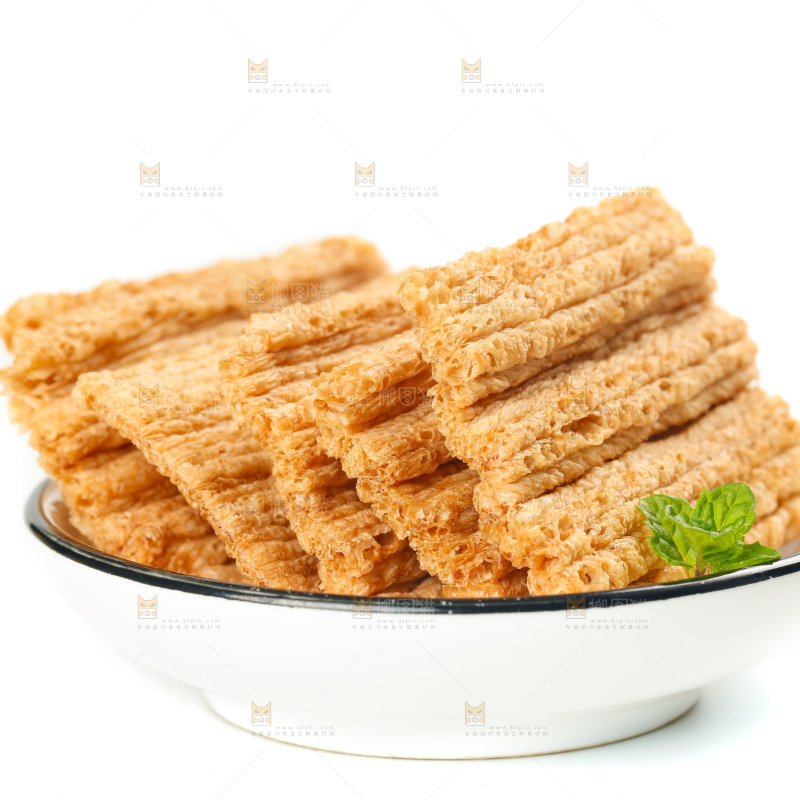 白底上的荞麦酥
