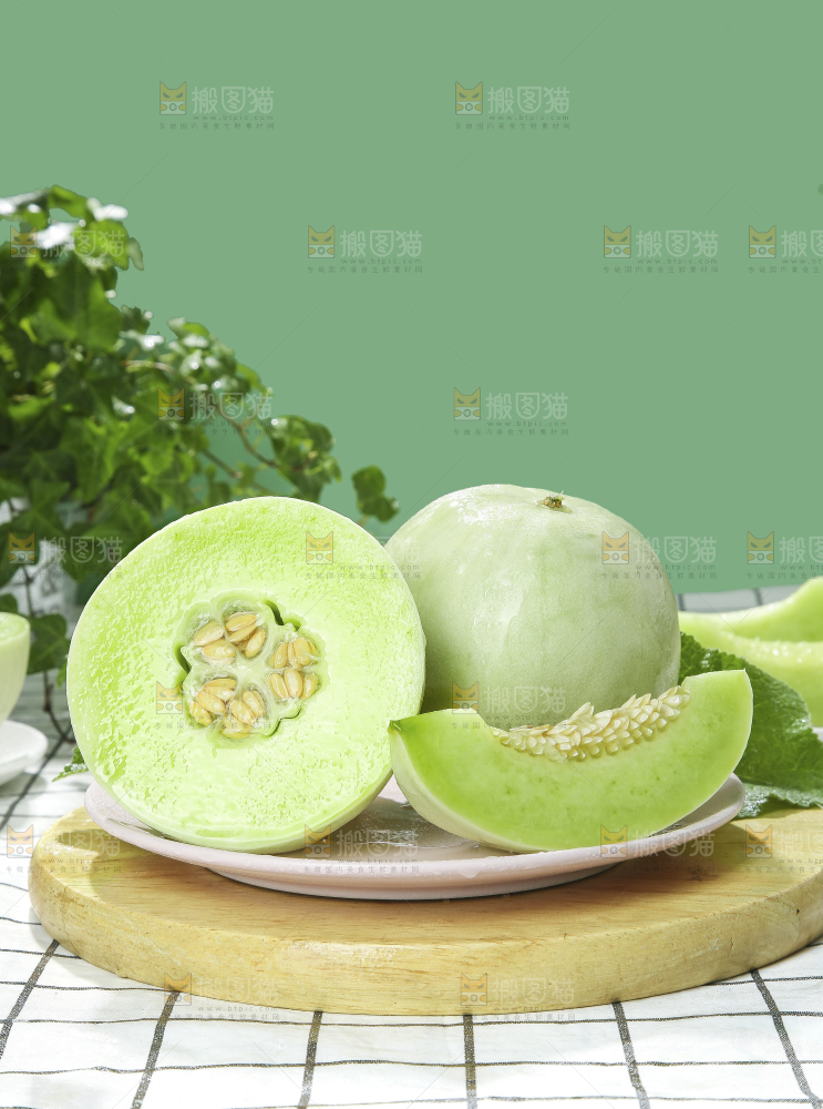 浅底上的玉菇甜瓜