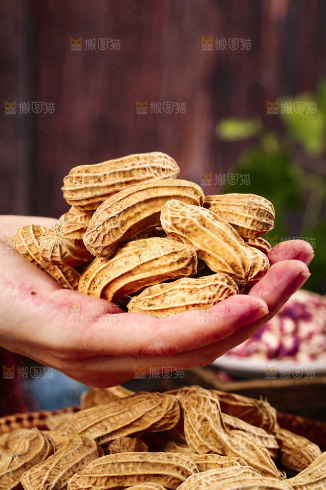 深底上的七彩花生