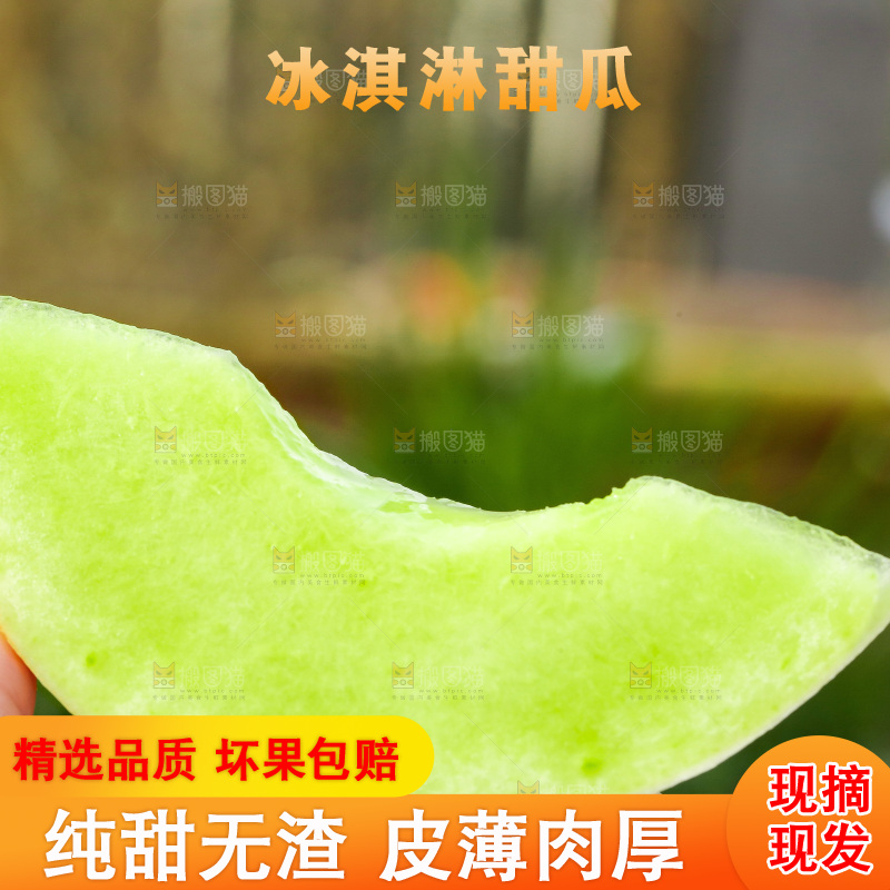 手里拿着玉菇甜瓜