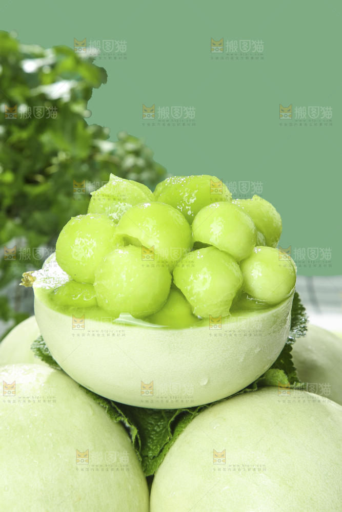 浅底上的玉菇甜瓜