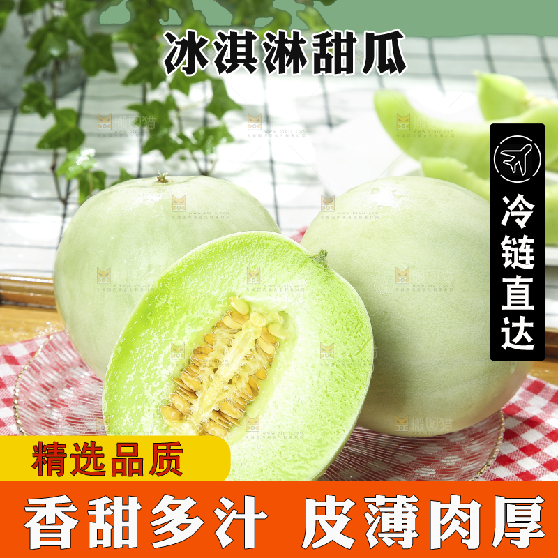 浅底上的玉菇甜瓜