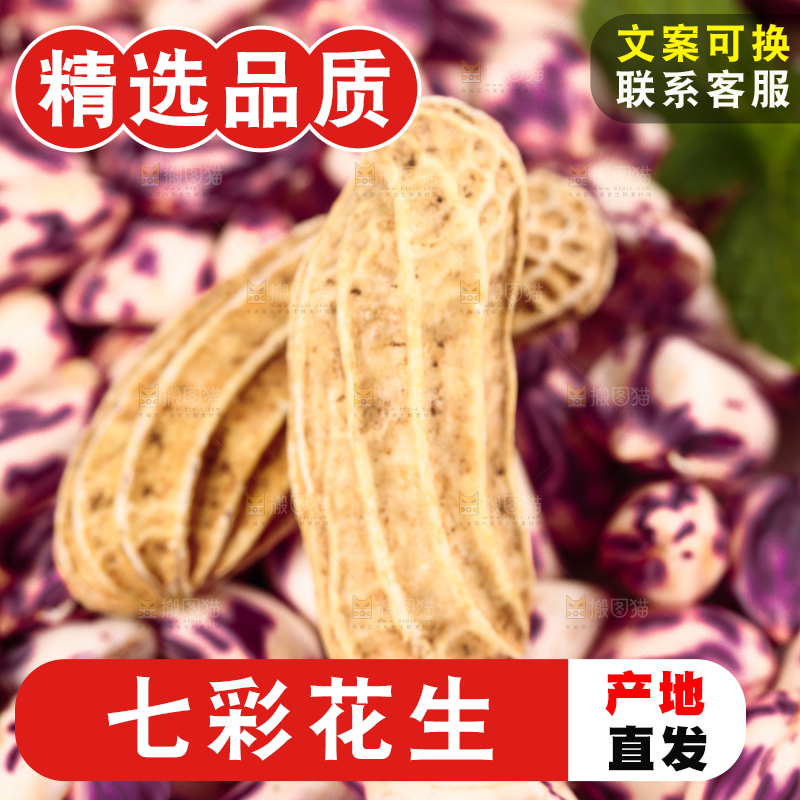浅底上的七彩花生