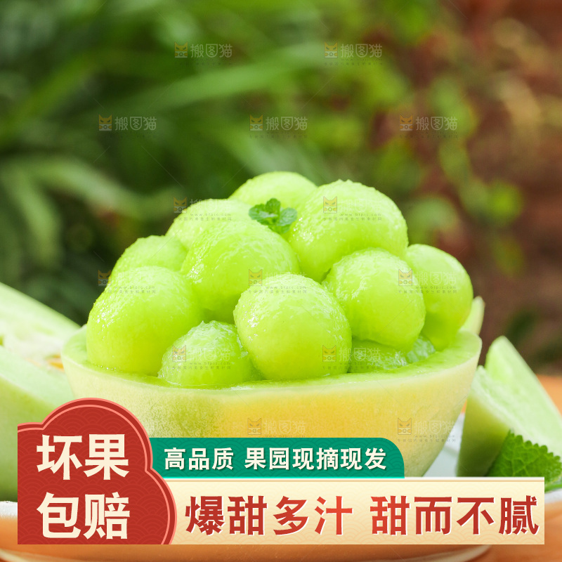 浅底上的玉菇甜瓜