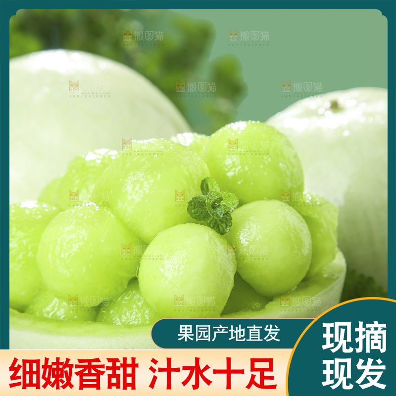深底上的玉菇甜瓜