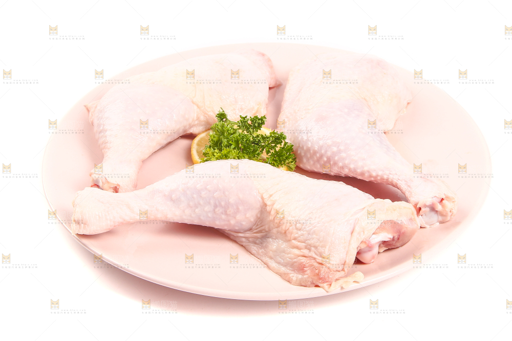 白底上的大鸡腿