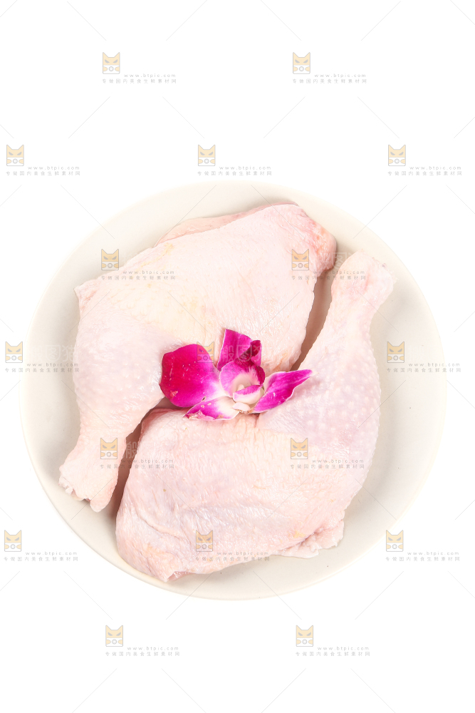 白底上的大鸡腿