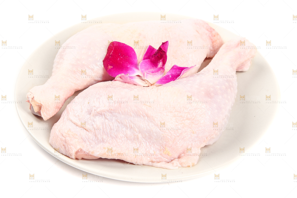 白底上的大鸡腿
