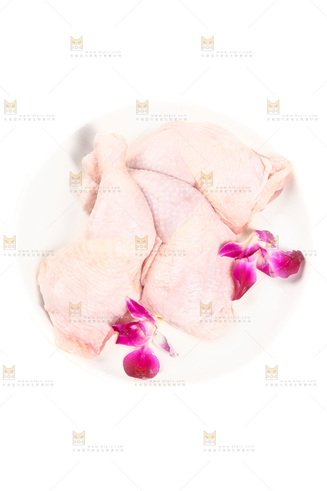 白底上的大鸡腿