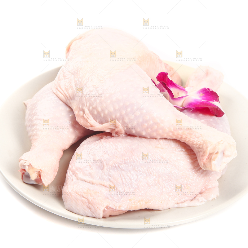 白底上的大鸡腿