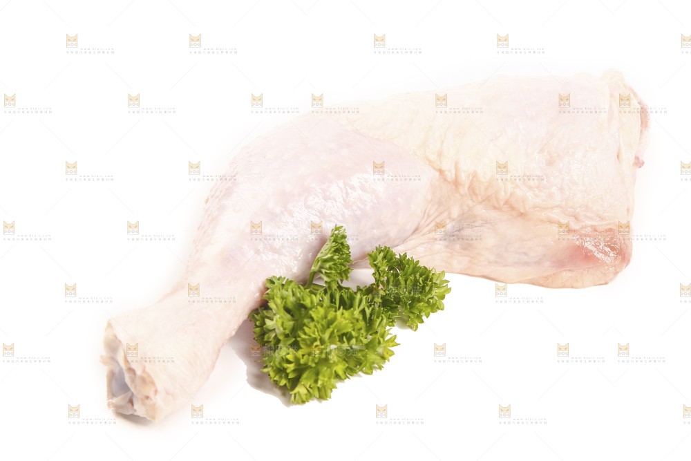 白底上的大鸡腿