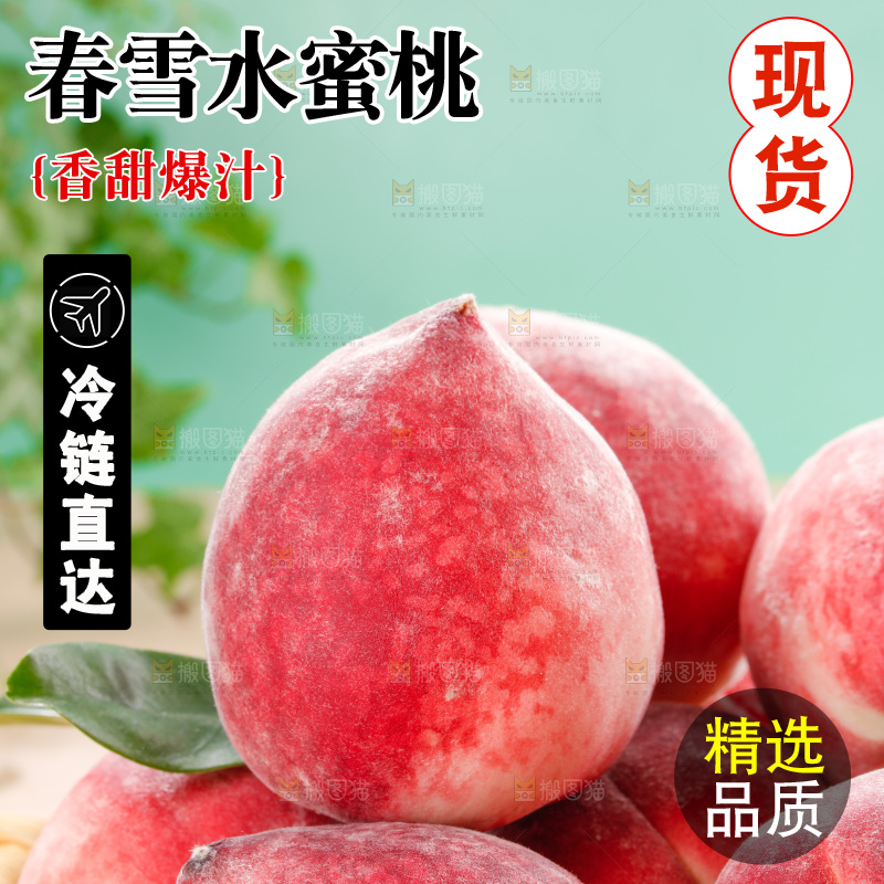 浅底上的春雪水蜜桃