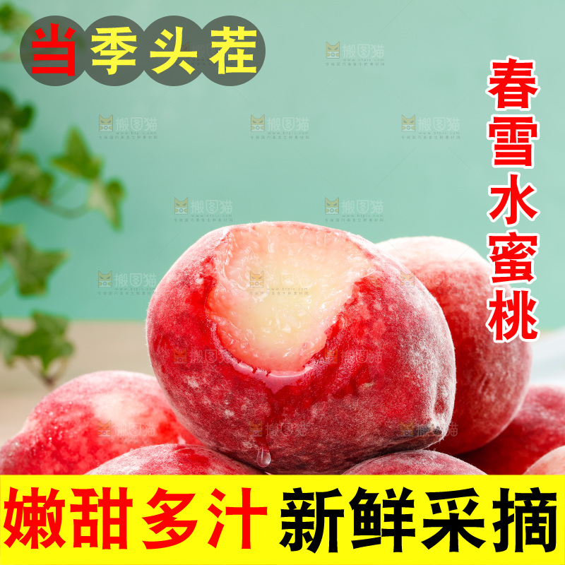 浅底上的春雪水蜜桃