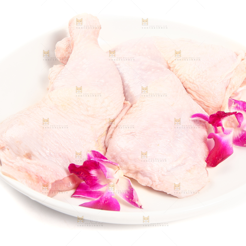 白底上的大鸡腿