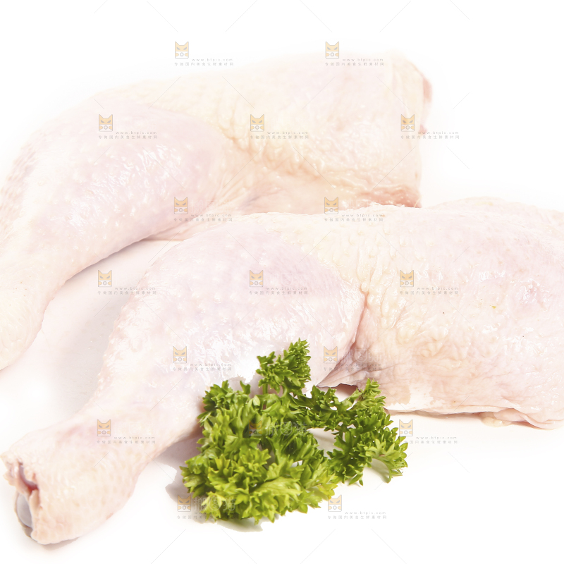 白底上的大鸡腿