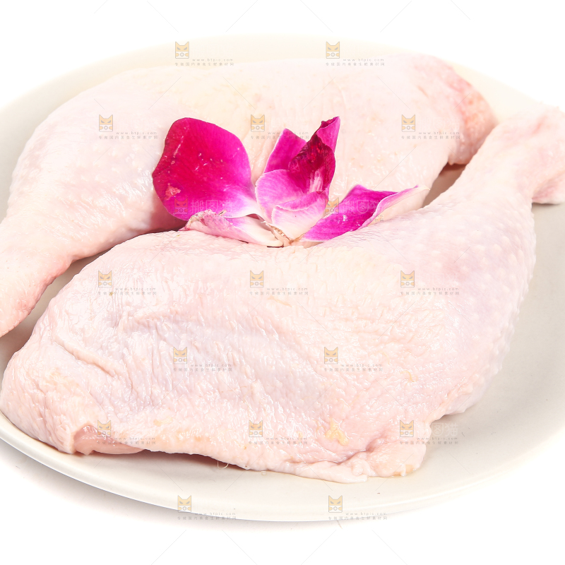 白底上的大鸡腿