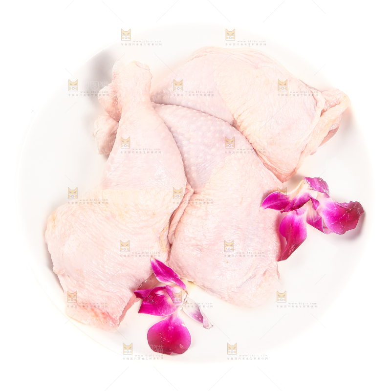 白底上的大鸡腿