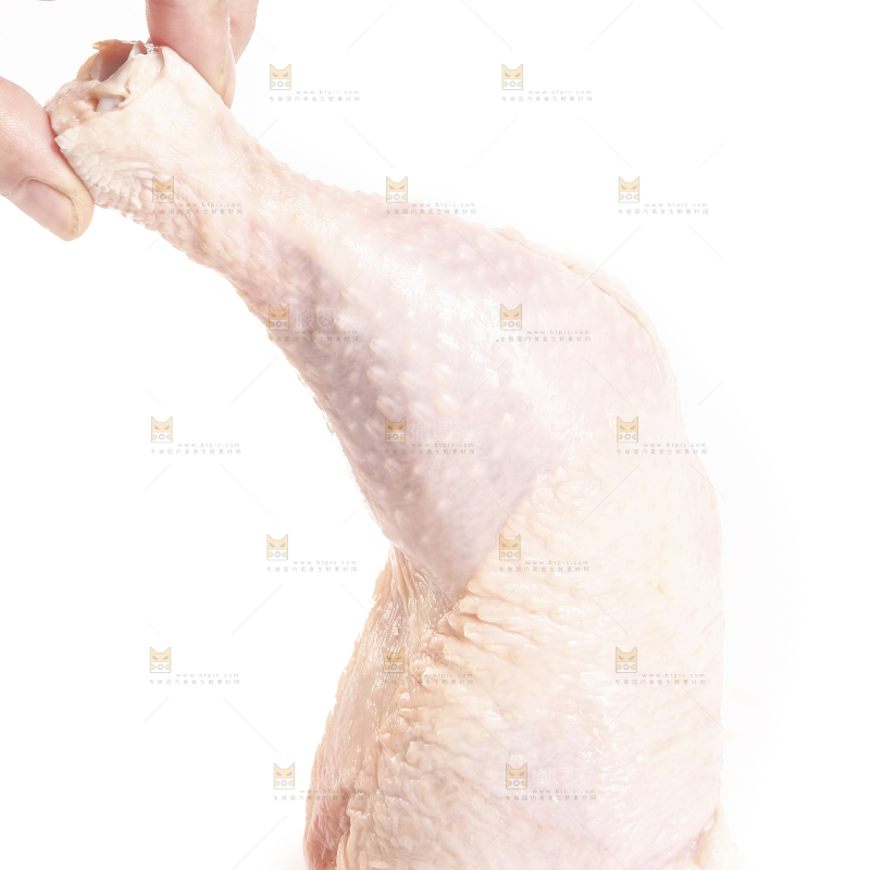 白底上的大鸡腿