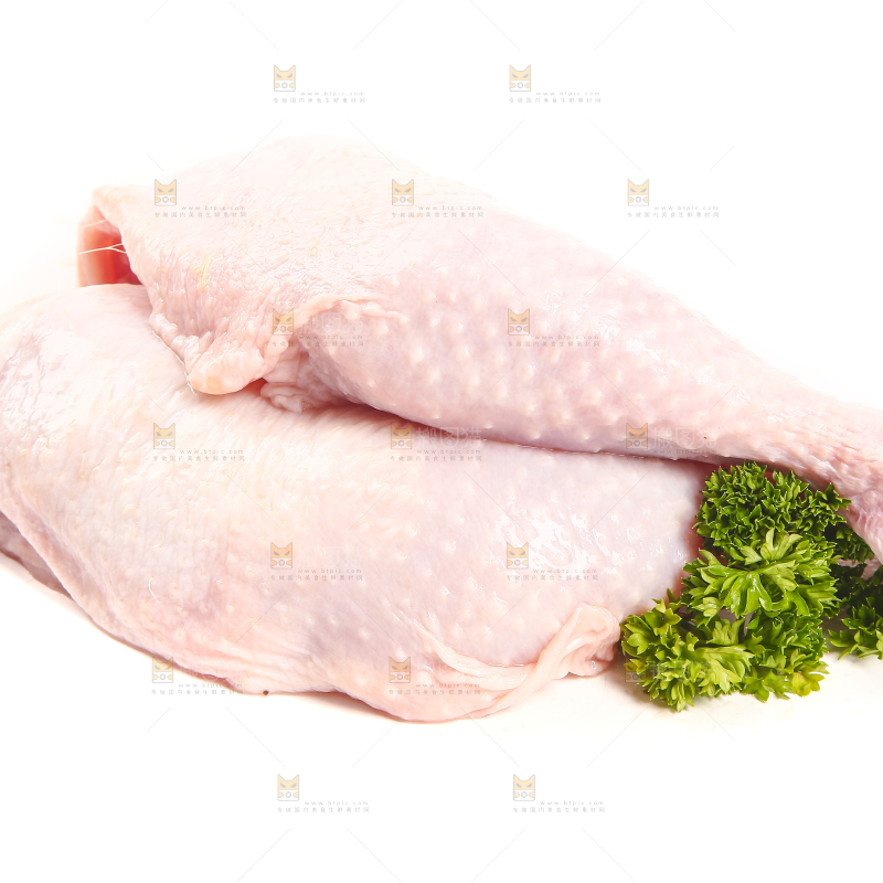 白底上的大鸡腿