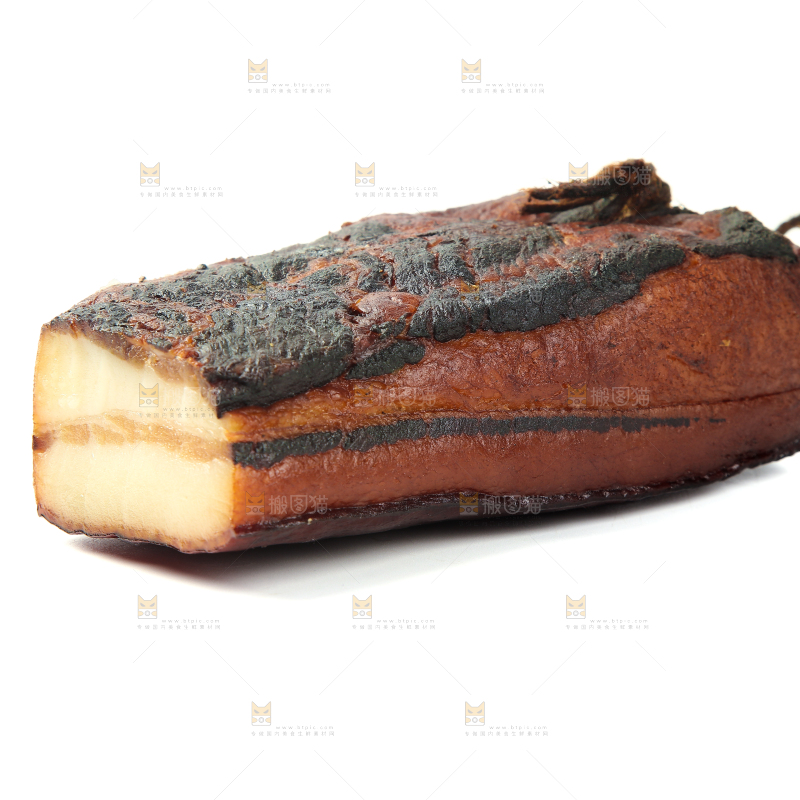 白底上的腊肉