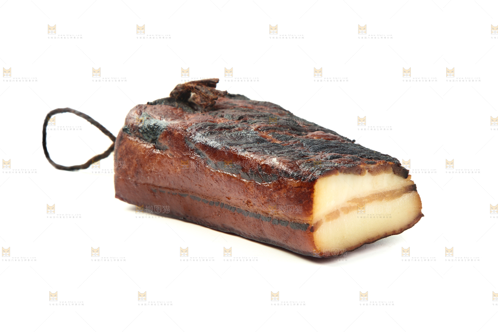 白底上的腊肉