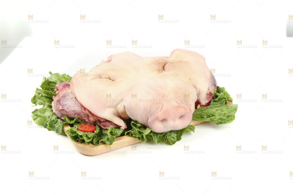 白底上的猪头肉