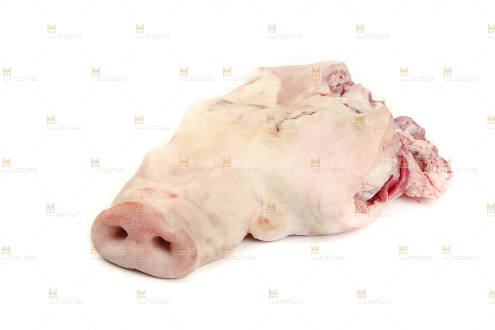 白底上的猪头肉